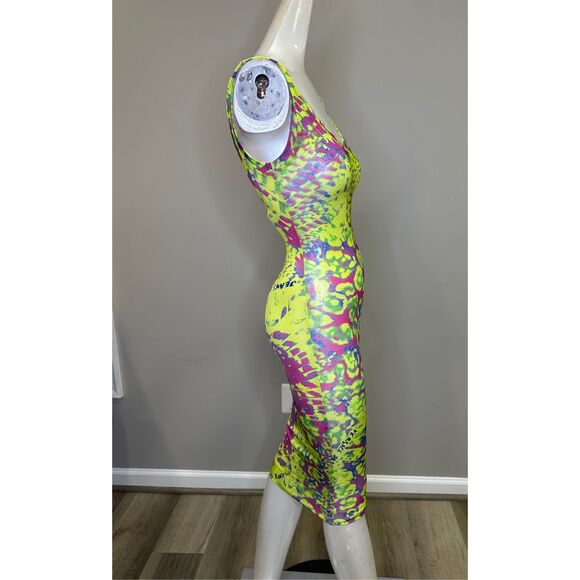 Versace Jeans Couture Vestiti Tie-Dye Sheath Dress Size 36 /US 0 $376 - Picture 6 of 11